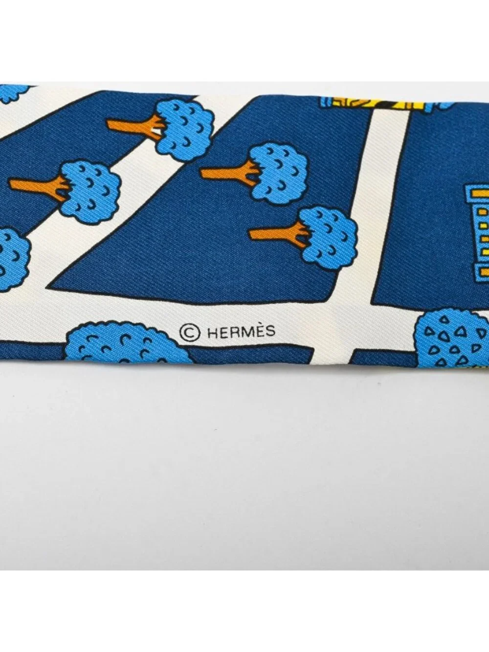 Hermes Scarf Twilly Scarves Blue